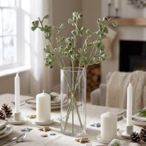 Article Branche d'eucalyptus vert givré 25 pcs