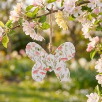 Article Déco papillon déco pendentif en bois motif 15x12x2cm