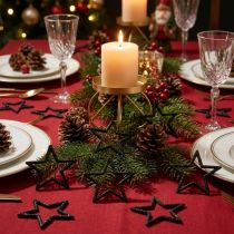 Article Décoration à disperser étoiles de Noël paillettes noires Ø4cm 120 pcs
