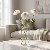 Article Renoncules artificielles aux fleurs délicates pour une décoration élégante et facile d'entretien, 51 cm, 3 pièces.