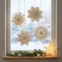 Article Élégants flocons de neige en papier pour les décorations d'hiver et de Noël