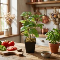 Article Menthe en pot, herbes artificielles, plante verte, H24cm