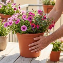 Article Pot « Irys » plastique terre cuite Ø29cm H24cm 1 pce