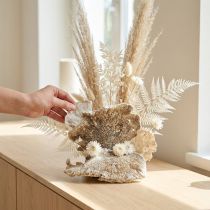 Article Éponge en bois blanchie à la chaux 1 kg - Composition florale séchée, décoration, loisirs créatifs