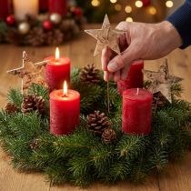Article Étoiles décoratives à coller sur écorce d'arbre étoiles de décoration Avent 22cm 24 pcs