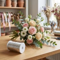 Article Fil émaillé décoratif argenté, Ø 0,50 mm, 50 m, pour l'art floral et les loisirs créatifs