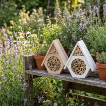 Article Insecte Hôtel Nid d'Abeille Hôtel Abeille Bois Blanc Naturel H18.5cm 2pcs