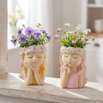 Article Vase décoratif en céramique pour jardinière fille Ø7,5cm H16cm 2pcs