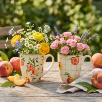 Article Tasse en céramique mug pêches décoration céramique H10,5cm 2pcs