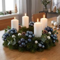 Article Mini boules décoratives dans les tons de bleu – festives et élégantes 20 mm 140 pièces