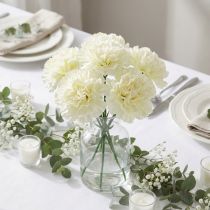 Article Carnation Blossom Blanc Ø9cm 12pcs