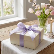 Article Ruban cadeau et décoration 15 mm x 50 m lilas clair
