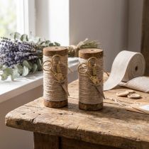 Article Bobine de laine avec ciseaux décoratifs Ø6,5 cm H15 cm (2 pièces) Style vintage