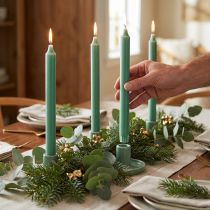 Article Bougies coniques PURE Bougies Wenzel vert émeraude 250/23mm 4pcs