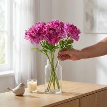 Article Fleur de renoncule artificielle, réplique détaillée pour la décoration du salon et du bureau, 55 cm, lot de 6