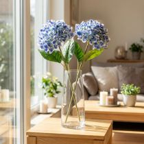Article Branche d'hortensia fleurie pour une décoration intérieure élégante, 80 cm, 2 pièces