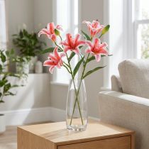 Article Lys artificiel pour une décoration élégante et réaliste dans le salon, 67 cm, lot de 2