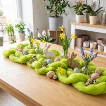Article Laine feutrée douce verte pour décoration et créations – 2 m
