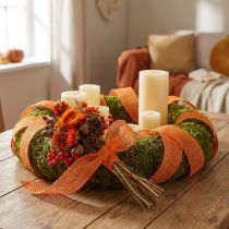 Article Ruban de jute, orange clair, 5 cm de large, 40 m de long