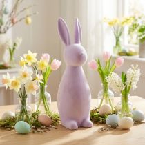 Article Décoration lapin de Pâques debout – 2e choix – lilas floqué H47cm