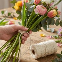 Article Ruban de jute ruban de jute ruban de jute crème ruban décoratif blanc Ø4mm 100m