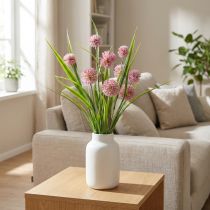 Article Fleurs artificielles boule fleur allium oignon ornemental rose artificiel 45cm