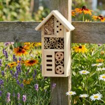 Article Hôtel à insectes maison à insectes naturelle bois 14cmx8cmx26cm
