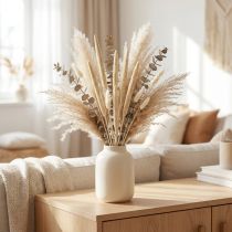 Article Babala millet perlé blanchi et séché, décoration, 25 pièces