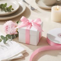 Article Ruban cadeau et décoration 8 mm x 50 m rose clair