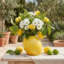 Article Vase citron vase céramique jaune citron méditerranéen H19cm