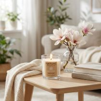 Article Bougie parfumée dans un verre en cire naturelle Wenzel Candles Magnolia 85×70mm