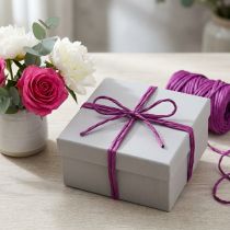 Article Cordon de papier 6mm 23m fuchsia