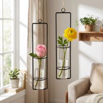 Article Décoration tube à essai pour suspendre des mini vases en verre Ø6cm 32cm 2pcs