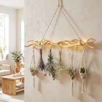 Article Crochet mural en bois style bohème pour une utilisation polyvalente