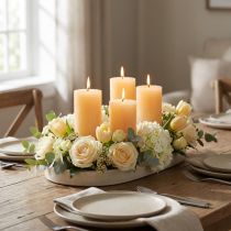 Article Bougies Apricot Light Bougies piliers de couleur unie 60×80mm 4pcs