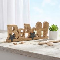 Article Lettrage sur pied « Plage » décoration maritime bois 35×12cm