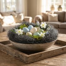 Article Herbe de sisal pour l'artisanat, matériel artisanal, matériau naturel gris 300g