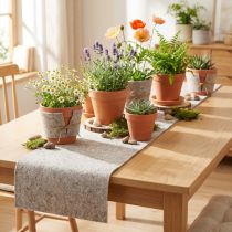 Article Ruban en feutre, sangle pour pot gris naturel 15 cm 5 m