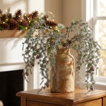 Article Branche de pin artificielle avec pommes de pin, branche décorative, artificielle, 80 cm, 3 pièces