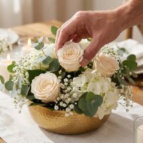 Article Têtes de roses stabilisées pour compositions florales élégantes, 5 cm, lot de 6