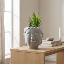 Article Pot de Fleur Artificielle Succulente Bouddha Ø12cm H25cm