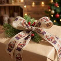 Article Ruban de Noël ruban rustique Père Noël 25 mm 15 m