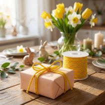 Article Cordon déco en jaune 4mm 25m