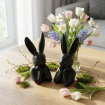 Article Buste Lapin Pensif Noir 7×6×15cm 2pcs