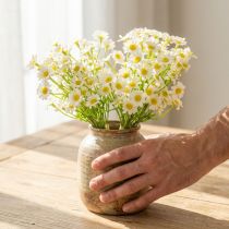 Article Camomille artificielle en bouquet de fleurs pour une décoration naturelle et facile d'entretien, 28 cm, 3 pièces