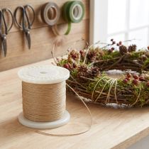 Article Fil de vigne naturel, fil fin sur bobine, 0,80 mm, 1 kg