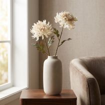 Article Chrysanthème Fleurs Décoratives Artificielles Crème L72cm 2pcs