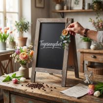 Article Tableau double planche en bois support vintage 18x32cm