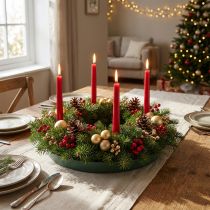 Article Anneau mousse floral avec bol vert Ø30cm H4.5cm 2 pcs