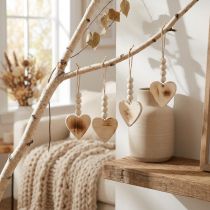 Article Coeurs en bois cintre décoratif coeurs décoratifs en bois brûlés 8cm 6pcs
